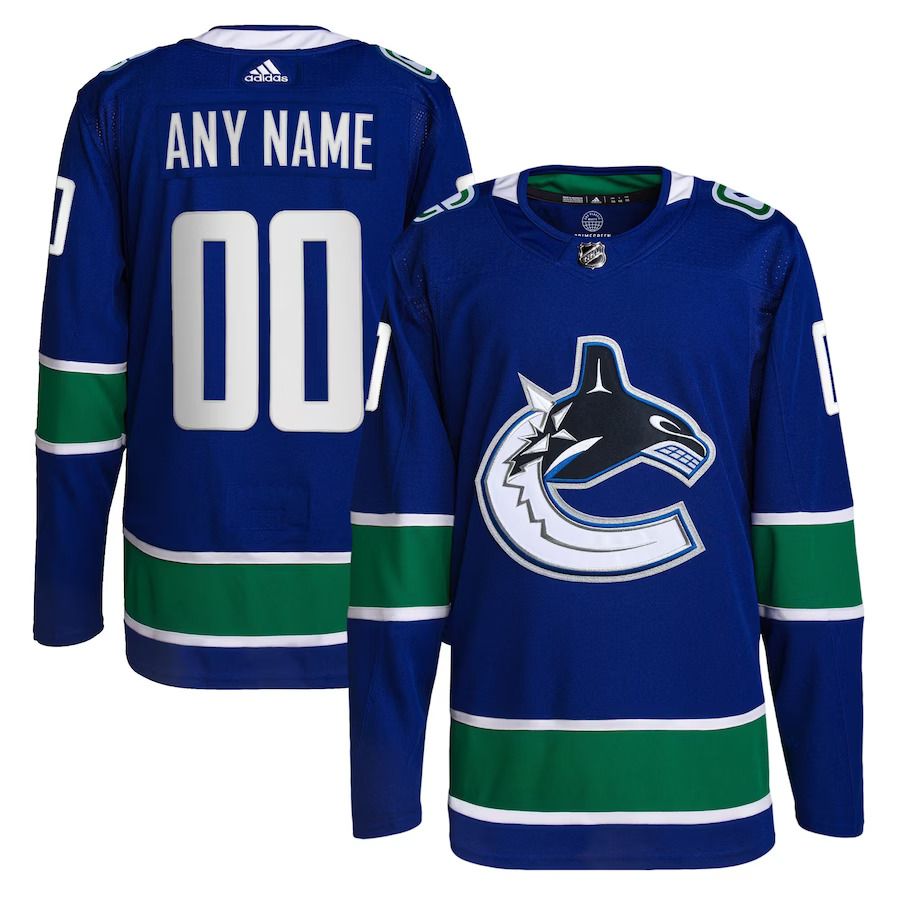 Men Vancouver Canucks adidas Royal Home Primegreen Authentic Pro Custom NHL Jersey